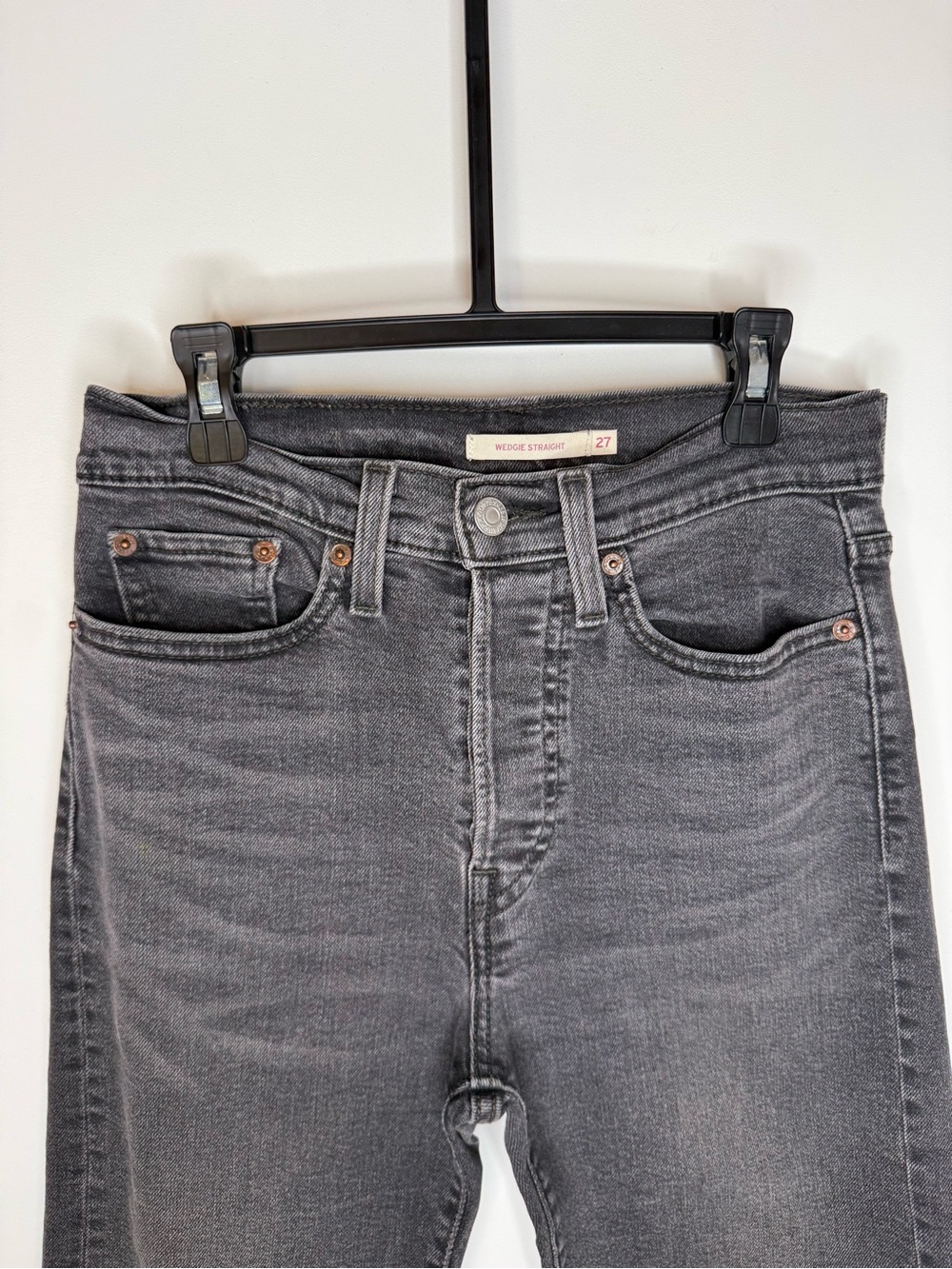 Levi's Wedgie Straight Women's Grey Straight Leg Jeans